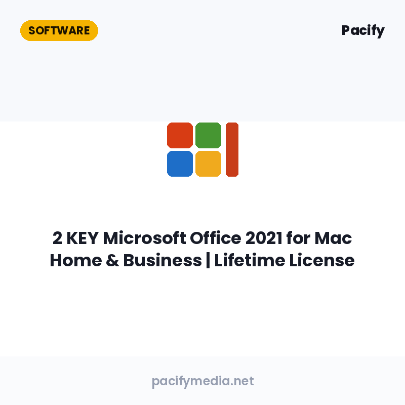 2 KEY Microsoft Office 2021 for Mac Home & Business | Lifetime License